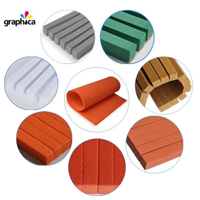 Hardheid 40-45 graden Border C Die-Making Process Open cel rubber voor het snijden