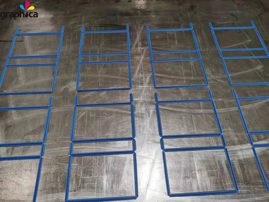 Bestseller Blauwe Outbox Grafische Plastic Die Cutting Creasing Matrix voor drukmaterialen