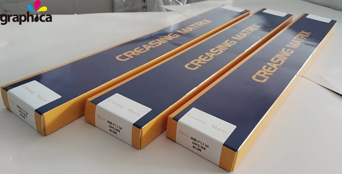 Bestseller Blauwe Outbox Grafische Plastic Die Cutting Creasing Matrix voor drukmaterialen