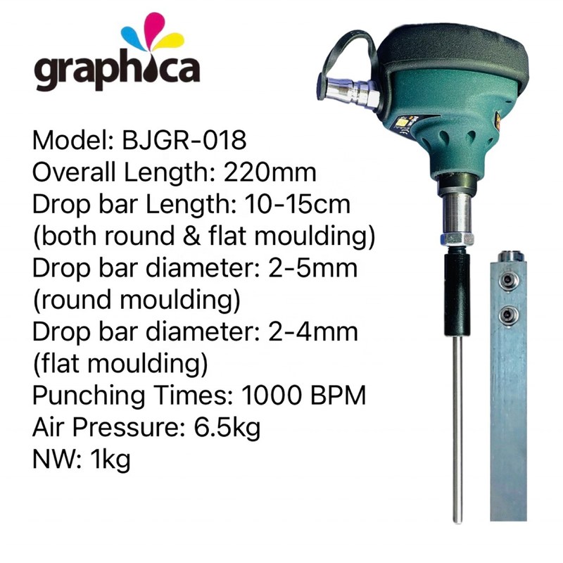 Pneumatisch handgereedschap voor het verwijderen van inwendige gaten voor grafische slijpmachines