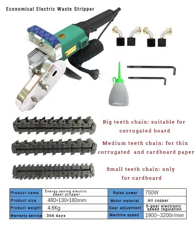 Elektrische handheld free speed afvalstripper 9 kg voor kartonpapier