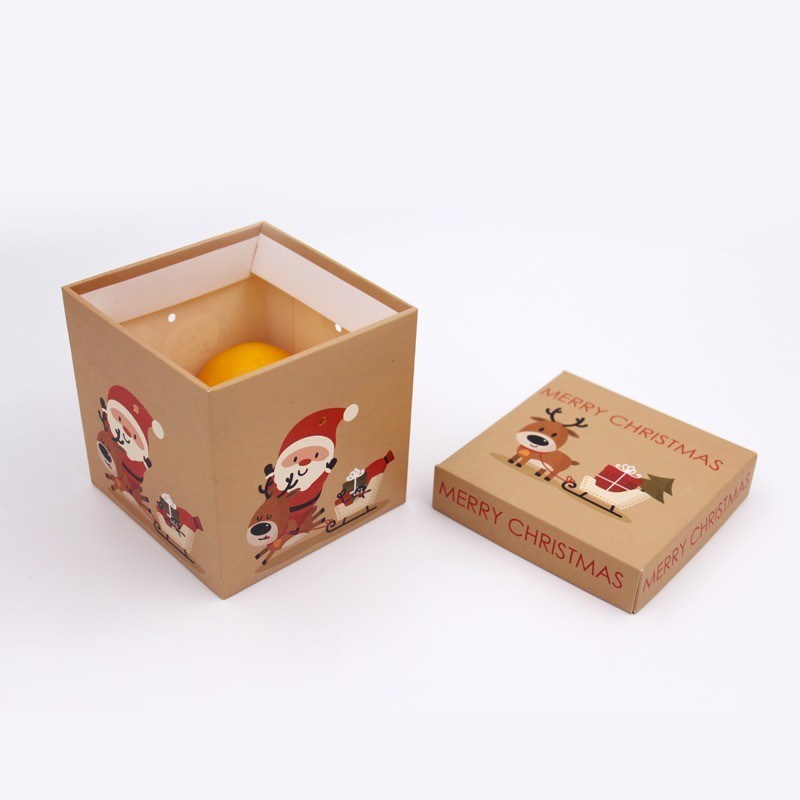 Eco-vriendelijke kerstvakantie Apple Gift Box Recyclebaar en CMYK 4 kleur Offest Printing
