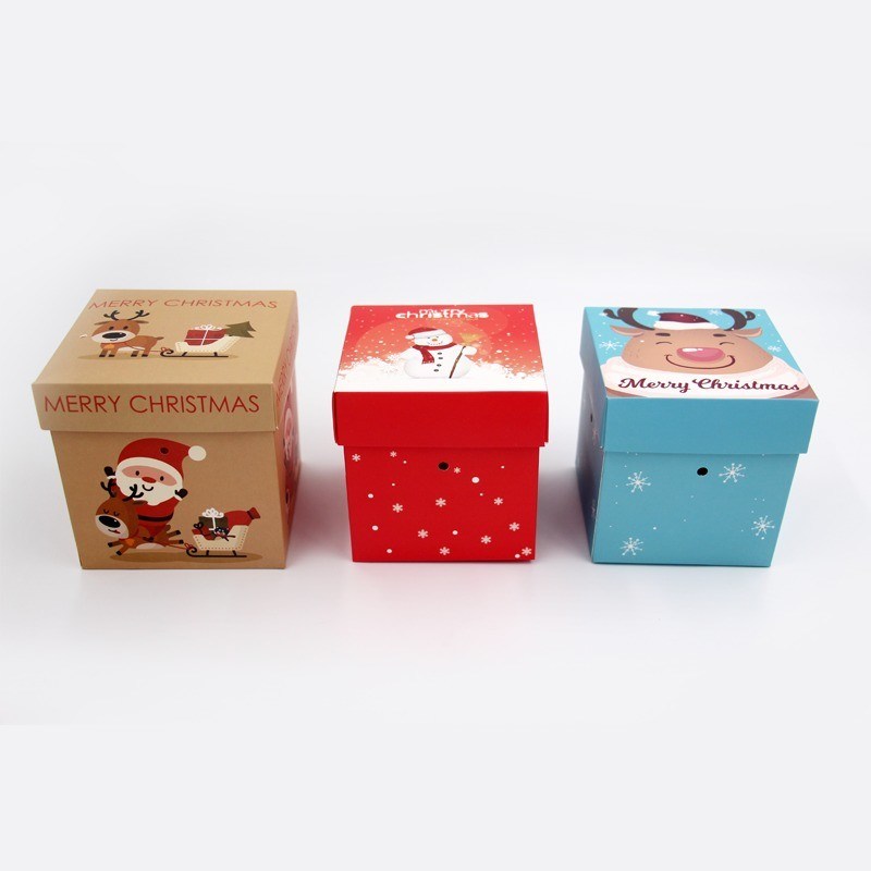 Eco-vriendelijke kerstvakantie Apple Gift Box Recyclebaar en CMYK 4 kleur Offest Printing