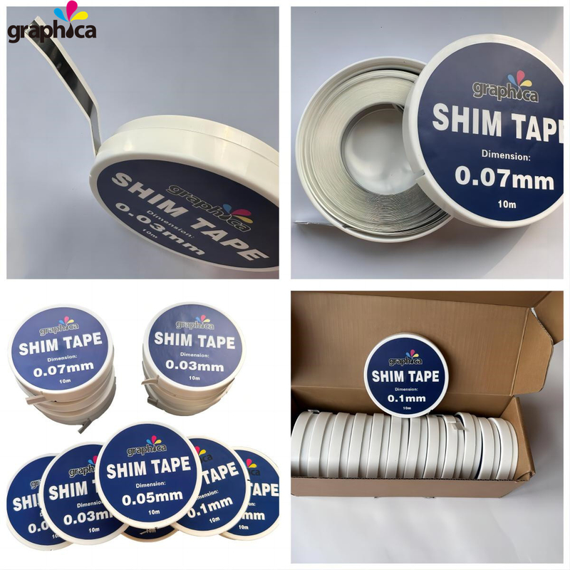 10 m/rol 0,03/0,05/0,07/0,1 mm die cutting steel shim tape voor drukwerk en verpakking