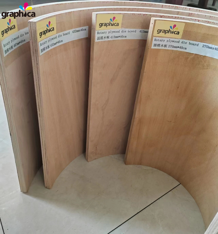 Voorste Achterste Birch moet 0,7 tot 1 mm zijn Beide zijden Rotary Die Board Snijden voor het maken van die